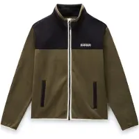 Napapijri Fleece jas 'T-Dergana' kaki / zwart