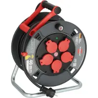 Brennenstuhl Kabelhaspel 300 KU 4100, 40 meter, rubber-neopreen, 3 x 1,5 mm, 300 mm, 5 stopcontacten, speciaal kunststof, IP44