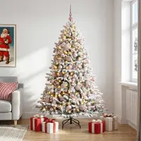 vidaXL Kunstkerstboom met Ballen 240 cm 300 LED's Warmwit