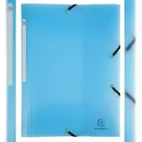 Exacompta Chromaline Pastel 3-klepsmap 55172E PP (Polypropyleen) Elastiek 24 (B) x 0,2 (D) x 32 (H) cm Pastelblauw 25 Stuks