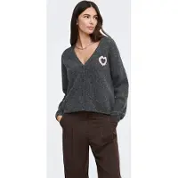 ONLY Gebreid vest 'ONLLovie' antraciet / rosa