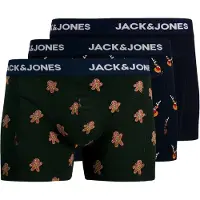Jack & jones Junior Onderbroek 'JACGATE DEER' donkerblauw / karamel / donkergroen / wit
