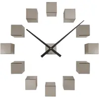 Karlsson - Wandklok DIY Cubic Metallic Grijs