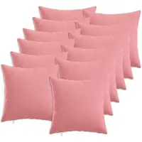 vidaXL Kussensloop 12 st HEERLEN Roze 50 x 50 cm Stof