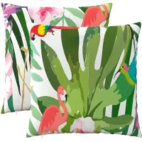 vidaXL Kussensloop 2 st HEERLEN Meerkleurig 65 x 65 cm Polyester