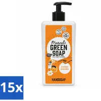 Marcel's Green Soap 15 x - Handzeep - Sinaasappel & Jasmijn - Voor dagelijks gebruik - 500 ml - Voordeelverpakking - 15 stuks