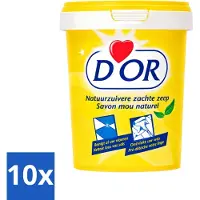 DOR 10 x - Natuurzuivere Zachte Zeep - Vast Zeepmiddel - Voor Vloeren en Was - 1 kg - Voordeelverpakking - 10 stuks