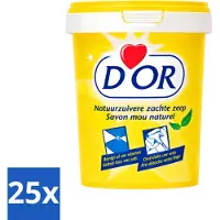 DOR 25 x - Natuurzuivere Zachte Zeep - Vast Zeepmiddel - Voor Vloeren en Was - 1 kg - Voordeelverpakking - 25 stuks