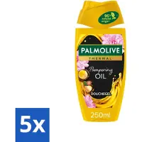 Palmolive 5 x Thermal - Douchegel - Pampering Oil - Verzorgend & Herstel - 250 ml - Voordeelverpakking - 5 stuks