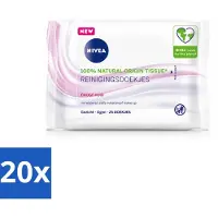 Nivea 20 x - Reinigingsdoekjes - Verzachtend - Droge Huid - Verwijdert Waterbestendige Make-up - 25 Doekjes - Voordeelverpakking - 20 stuks