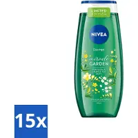 Nivea 15 x - Douchegel - Freesia & Groene Thee - 250 ml - Voordeelverpakking - 15 stuks