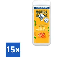 Le Petit Marseillais 15 x – Douche & Bad – Honing – 650 ml - Voordeelverpakking - 15 stuks