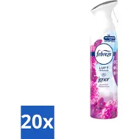 Febreze 20 x Amethist Luchtverfrisser Spray - Frisse Bloemen Geur - 300ml - Voordeelverpakking - 20 stuks