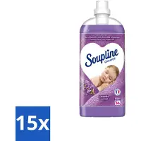Soupline 15 x - Wasverzachter - Lavendel - 56 Wasbeurten - 1.3L - Voordeelverpakking - 15 stuks