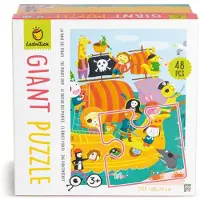 Overig Puzzel - Vloerpuzzel - Piratenschip - 48st. - 100x70cm