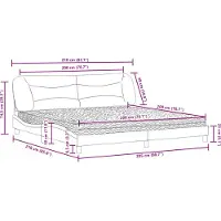vidaXL Bed met matras "Hvar", zwart en wit, 200x200 cm, kunstleer