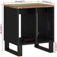 vidaXL Bijzettafel 40x31x46 cm massief gerecycled hout en bewerkt hout