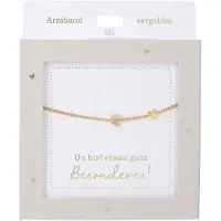 Depesche armband goud met C-hanger en hartje - vriendschapssieraad.