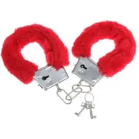 Diablo Picante | - Pleasure Furry Handcuffs Red | BDSM | Bondage | Couple Sex Games | Cuffs with Keys