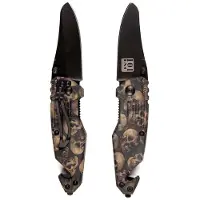 101 Inc 101inc Zakmes Skull klein + clip zwart