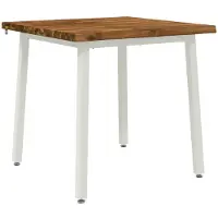 vidaXL Eettafel met levendige rand 80 x 80 x 75 cm Massief Acacia Hout
