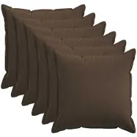vidaXL Kussensloop 6 st HOUTEN Taupe 80 x 80 cm Faux Linnen