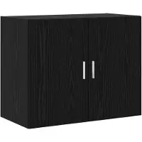 vidaXL Wandkast Zwart eiken 80 x 42,5 x 64 cm Bewerkt hout
