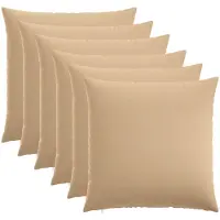 vidaXL Kussensloop 6 st HEERLEN Crèmekleurig 60 x 60 cm Stof