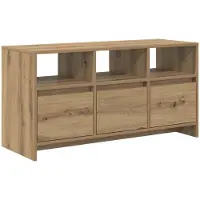 vidaXL Tv-meubel 102 x 37,5 x 52,5 cm Artisanaal eiken Bewerkt hout