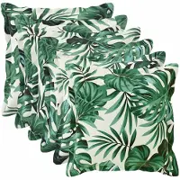 vidaXL Kussensloop 6 st HOUTEN Bladpatroon 40 x 40 cm Polyester