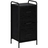 vidaXL Dressoir Zwart eiken 97 x 33 x 81 cm Bewerkt hout