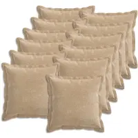 vidaXL Kussensloop 12 st HOUTEN Taupe 45 x 45 cm Chenille Stof