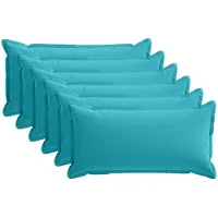 vidaXL Kussensloop 6 st HOUTEN Turquoise 40 x 80 cm Polyester