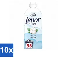 Lenor 10 x Light - Wasverzachter - Katoen - Fris & Zacht - 55 Wasbeurten - Voordeelverpakking - 10 stuks