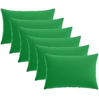 vidaXL Kussensloop 6 st HEERLEN Groen 50 x 75 cm Polyester