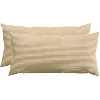 vidaXL Kussensloop 2 st HEERLEN Grijs Groen 40 x 70 cm corduroy