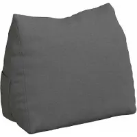 vidaXL - Rugkussen - Donkergrijs - 45 - x - 35 - x - 20 - cm - Stof