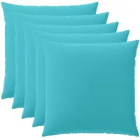 vidaXL Kussensloop 6 st HEERLEN Turquoise 60 x 60 cm Polyester