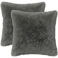 vidaXL Kussensloop 2 st HEERLEN Lichtgrijs 35 x 35 cm PV Fleece