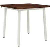 vidaXL 60 x 55 x 75 cm Massief Acacia Hout Donkerbruin en Wit