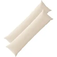 vidaXL Kussensloop 2 st HEERLEN Crèmekleurig 40 x 145 cm Chenille Stof