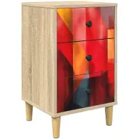 vidaXL Nachtkastje HEESCH Sonoma Eiken 36 x 33 x 60 cm Bewerkt hout
