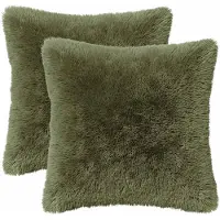 vidaXL Kussen 6 st HEERLEN Groen 35 x 35 cm PV Fleece