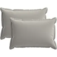vidaXL Kussensloop 2 st HOUTEN Grijs 30 x 50 cm Polyester