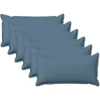 vidaXL Kussensloop 6 st HOUTEN Jeans Blauw 40 x 80 cm Faux Linnen