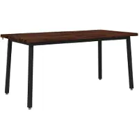 vidaXL Eettafel met levendige rand 160 x 90 x 75 cm Donkerbruin