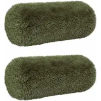 vidaXL Kussen 6 st HEERLEN Groen Ø 15 x 40 cm PV Fleece