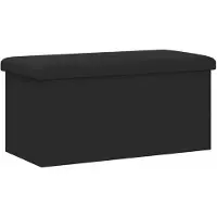 vidaXL Vouwbare Opbergbank Zwart 180 kg 80 L 77 x 38 x 38 cm PVC