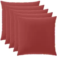 vidaXL Kussensloop 6 st HEERLEN Wijnrood 60 x 60 cm Polyester