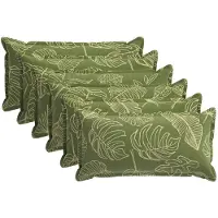 vidaXL Kussensloop 6 st HOUTEN Blad Design 40 x 80 cm Polyester